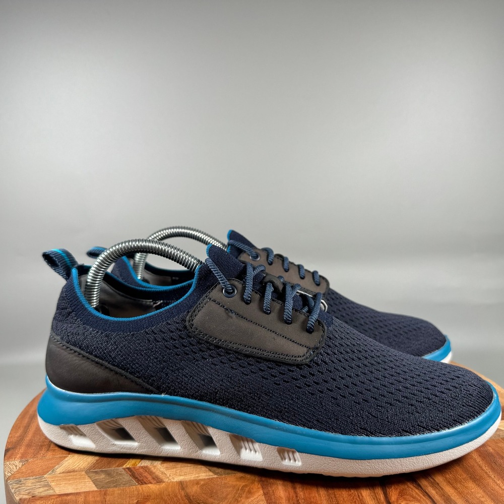 Johnston & Murphy XC4 Prentiss Mens 8.5 Navy Blue Knit Mesh Sneakers 59-3809